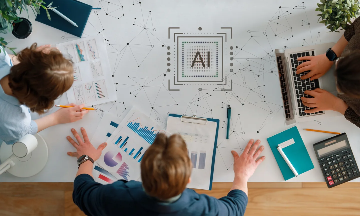 People working together on AI and business planning